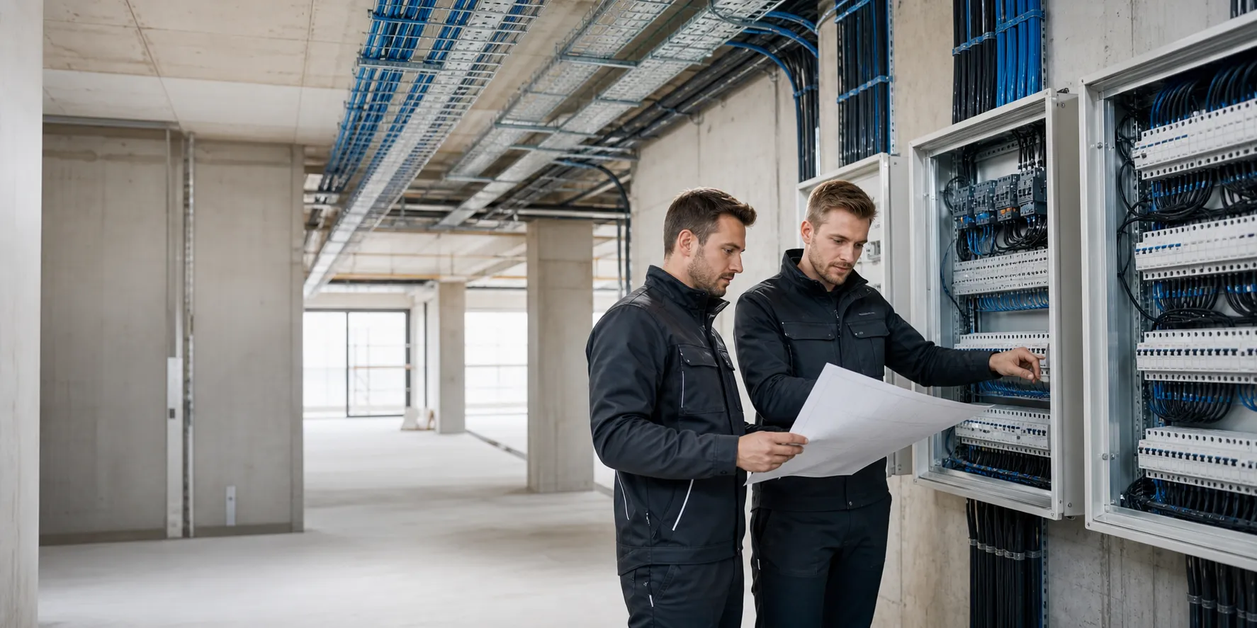 Elektrik altyapısı ve pano kurulumu yapılan modern şantiye
